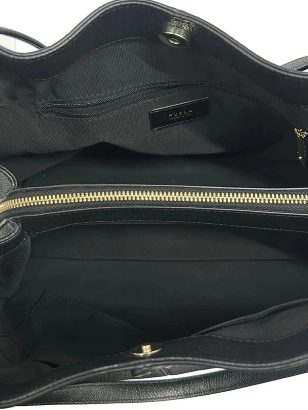 FURLA Primula Black Leather Tote Bag - Picture 7 of 10